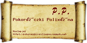 Pokoráczki Polixéna névjegykártya